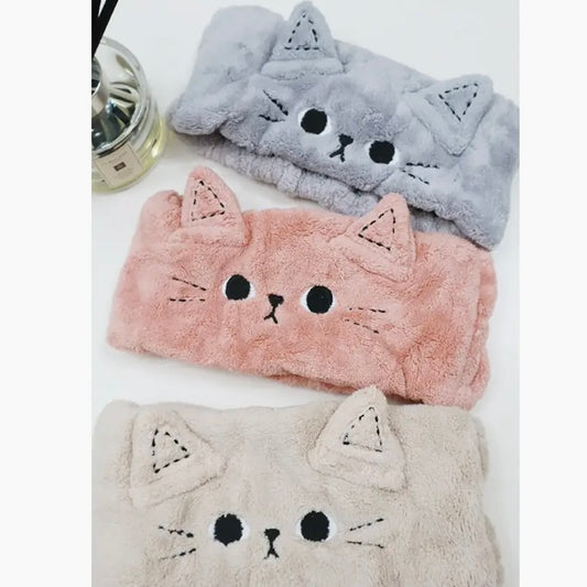 Kitty Face Microfiber Spa Headband