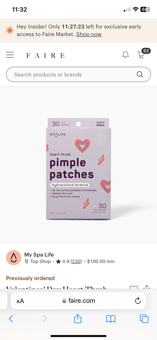 Heart Throb Hydrocolloid Pimple Patches